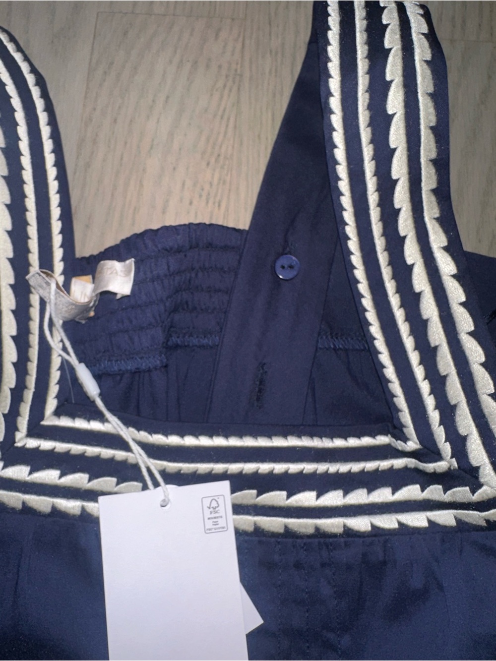 Caroline Constas Navy Set with White Braided Trim - Picture 5 of 5